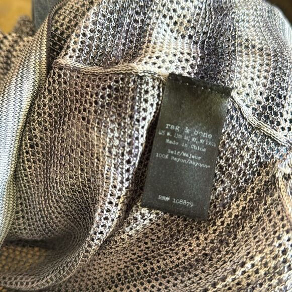 Rag & Bone gray/blue marled lightweight open knit scoops neck sweater. Small - Picture 8 of 8